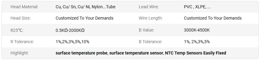 NTC Temp Sensors NTC Temp Sensors